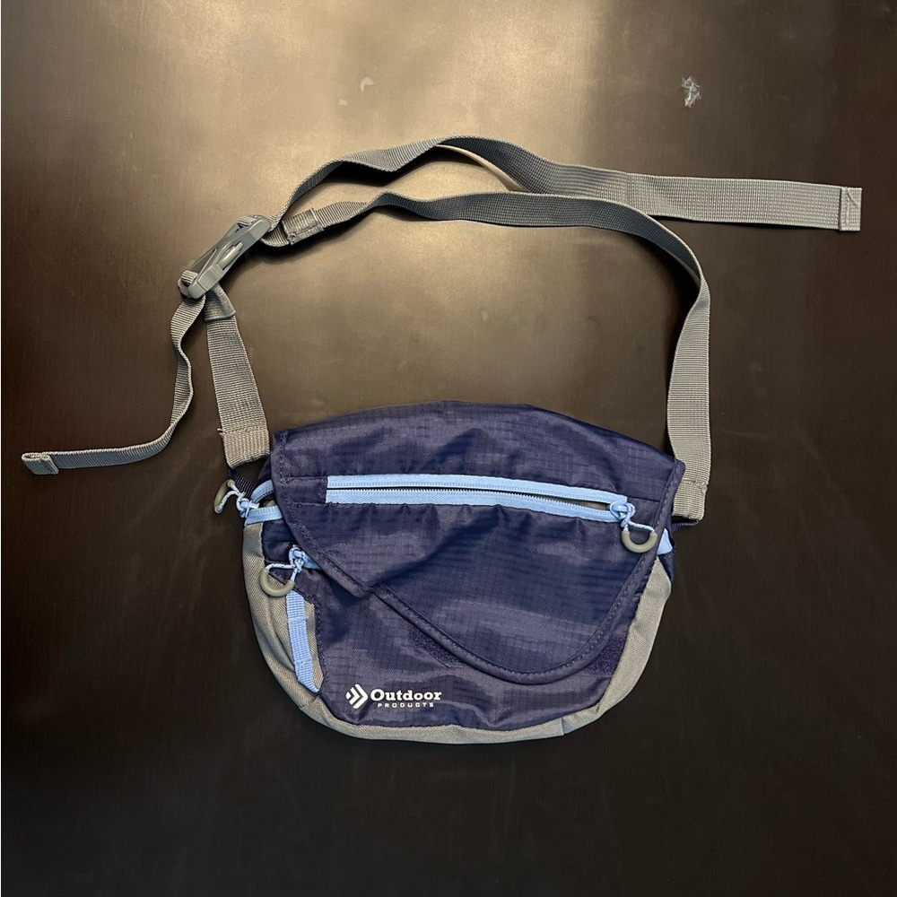 Navy and Gray fanny pack Bag